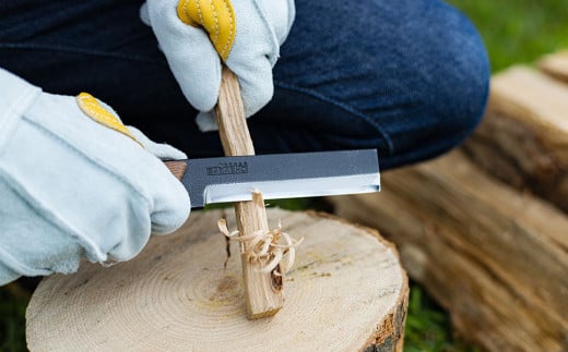 [BABACHO] 薪割りに 多喜火鉈 （コンパクト鉈） 110mm 積層 革ケース付き キャンプ用品 アウトドア用品 燕三条製【055P016】