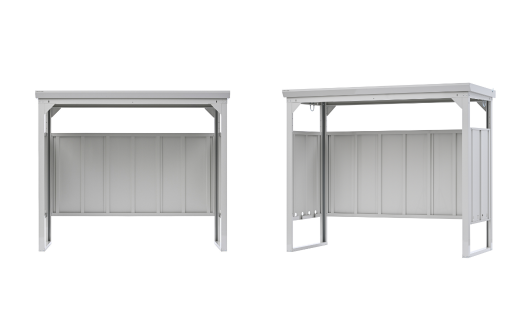 サイクルダシーレ153cm 自転車置き場 自転車収納庫 屋外 大型 中型 おしゃれ 庭 ストレージ 日本製 燕三条製 [グリーンライフ] 【160S001】