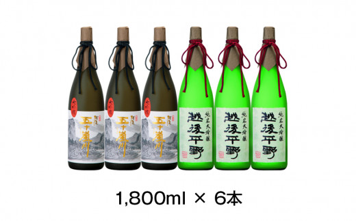 大吟醸・純米大吟醸飲み比べセット（1,800ml×2種×各3本） 日本酒 新潟清酒 [福顔酒造] 【192P001】