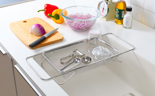 水切りメッシュかご レギュラー 水切りカゴ ステンレス製 食洗器対応 [leye]【010P156】