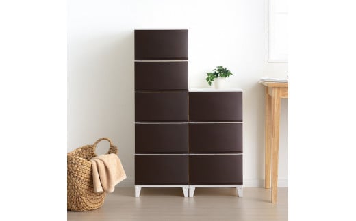 収納チェスト ルームスシェード 345 幅34cm 5段 ブラウン 収納棚 キャビネット 収納ボックス 衣類収納 衣装ケース 引出し収納 ルームチェスト 新生活 一人暮らし 【011S022】