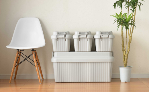 コンテナボックス ベリアスボート L グレー 蓋つき コンテナボックス 収納コンテナ アウトドア boxコンテナ 屋外収納 収納ケース 新生活 一人暮らし 【011S026】