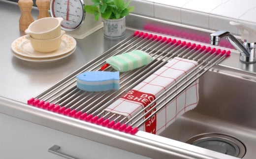 スノコロロ ダークピンク キッチン用品 燕三条製 ステンレス製 [株式会社オビタス] 【011S115】