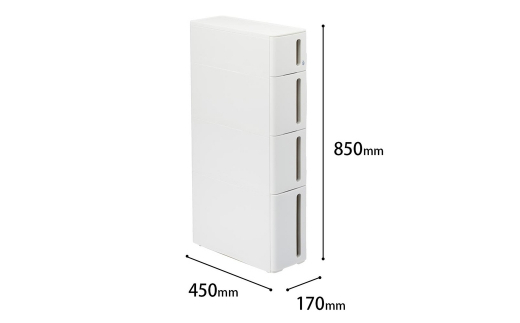 隙間収納 ストランティ ドロアーA ホワイト 隙間収納 収納棚 すき間収納 収納ボックス サニタリー スリムラック 洗面所 スリム収納 新生活 一人暮らし 【014S013】