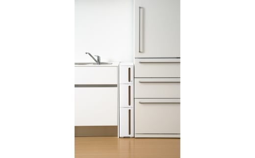 隙間収納 ストランティ ドロアーB ホワイト 隙間収納 収納棚 すき間収納 収納ボックス サニタリー スリムラック 洗面所 スリム収納 新生活 一人暮らし 【014S015】