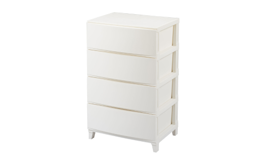 チェスト 収納チェスト ルームスワイドシェード 544 幅54cm 4段 ホワイト 収納棚 キャビネット 収納ボックス 衣類収納 衣装ケース 引出し収納 ルームチェスト 新生活 一人暮らし 【015S010】