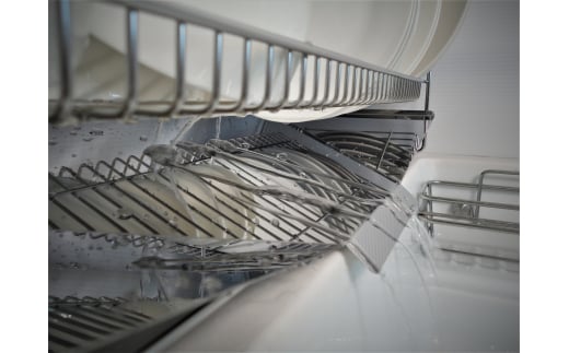 [燕三条水切り直販店] スリム 水切りラック ステンレス 57cmタイプ 水切りかご トレー付き 燕三条製【020S004】