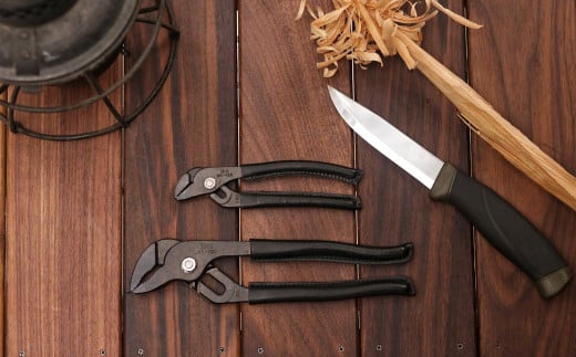 Campdrunk キャンププライヤ黒革 190mm キャンプ用品 アウトドア用品【026S008】