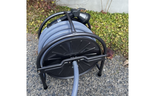 スチールホースリールセット30m グレー [グリーンライフ] 【028S003】