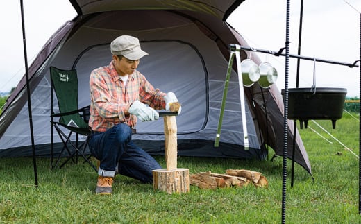 [BABACHO] 薪割りに 多喜火鉈・ブビンガ ビンテージ風 （コンパクト鉈） 110mm 革ケース付き （ナタ） キャンプ用品 アウトドア用品 登山 【033S004】