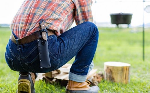 [BABACHO] 薪割りに 多喜火鉈 （コンパクト鉈） 110mm 積層 革ケース付き キャンプ用品 アウトドア用品 燕三条製【055P016】