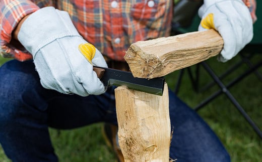 [BABACHO] 薪割りに 多喜火鉈 ・ブビンガ（コンパクト鉈） 110mm 積層 革ケース付き キャンプ用品 アウトドア用品 燕三条製【055S002】