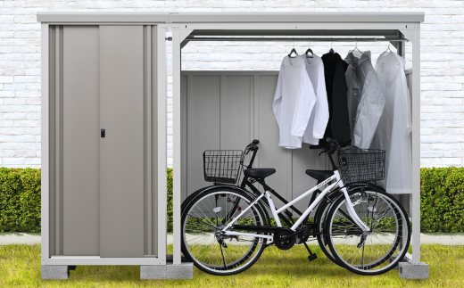 サイクルダシーレ 183cm 自転車置き場 自転車収納庫 屋外 大型 中型 おしゃれ 庭 ストレージ 日本製 燕三条製 [グリーンライフ] 【170S002】