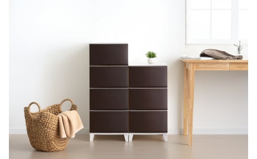 収納チェスト ルームスシェード 344 幅34cm 4段 ブラウン 収納棚 キャビネット 収納ボックス 衣類収納 衣装ケース 引出し収納 ルームチェスト 新生活 一人暮らし 【010S038】
