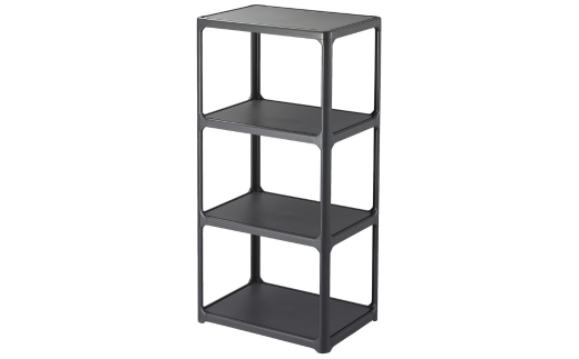 収納ラック カタスタナ 3段 ダークグレー katasuタナ 組立式 シボタイプ ラック 棚 シェルフ おしゃれ SANAKA インテリア スリム 収納 洗面所 脱衣所 収納棚 新生活 一人暮らし 【010S064】