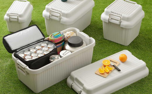 コンテナボックス ベリアスボート L グレー 蓋つき コンテナボックス 収納コンテナ アウトドア boxコンテナ 屋外収納 収納ケース 新生活 一人暮らし 【011S026】