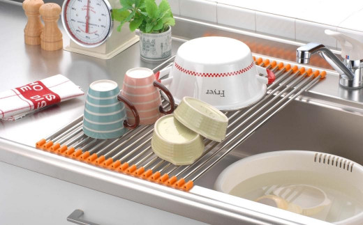 スノコロロ オレンジ キッチン用品 燕三条製 ステンレス製 [株式会社オビタス] 【011S113】