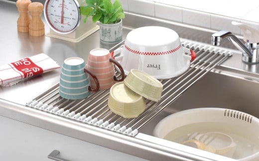 スノコロロ ホワイト キッチン用品 燕三条製 ステンレス製 [株式会社オビタス] 【011S116】