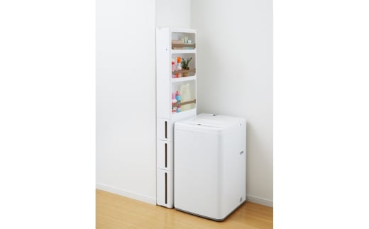 隙間収納 ストランティ ドロアーB ホワイト 隙間収納 収納棚 すき間収納 収納ボックス サニタリー スリムラック 洗面所 スリム収納 新生活 一人暮らし 【014S015】