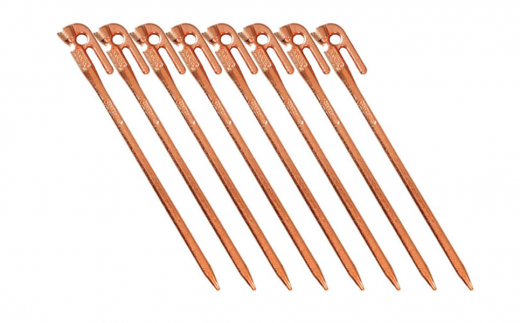 鍛造ペグ エリッゼステーク 28cm×8本セット ブロンズ 燕三条製 キャンプ用品 アウトドア用品 [村の鍛冶屋]【015P080】