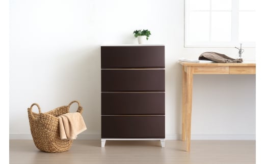 収納チェスト ルームスワイドシェード 544 幅54cm 4段 ブラウン 収納棚 キャビネット 収納ボックス 衣類収納 衣装ケース 引出し収納 ルームチェスト 新生活 一人暮らし 【015S011】