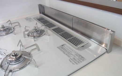 ステンレス伸縮式コンロ奥ラック 薄型 ［幅60～90cm］ トリプルワイド3連対応 キッチン用品 収納 シンプル 燕三条製 【019S048】