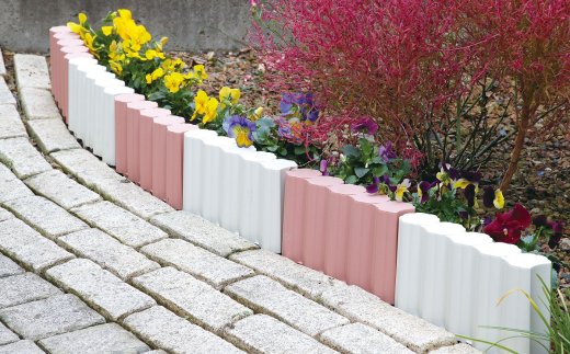 ガーデンフェンスセット ブラウン 40個 ガーデニング 花壇 簡単設置 軽量 軽い おしゃれ 燕三条製 [株式会社オビタス]【025S056】