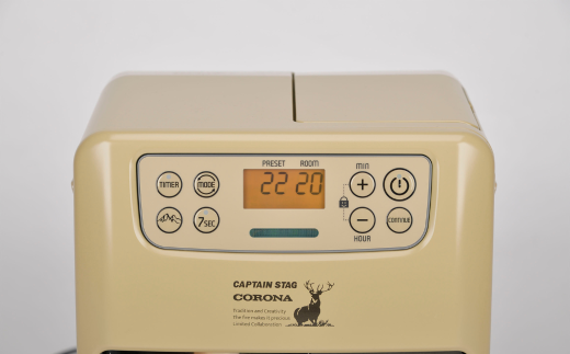 [キャプテンスタッグ×コロナ] 石油ファンヒーター ベージュ 7～9畳用 ポータブルバッテリー対応 ポータブル電源対応 アウトドア用品 キャンプ用品 暖房 屋外使用 灯油ストーブ FH-CP25CS 【079S003】