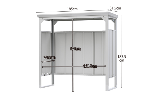 サイクルダシーレ 183cm 自転車置き場 自転車収納庫 屋外 大型 中型 おしゃれ 庭 ストレージ 日本製 燕三条製 [グリーンライフ] 【170S002】