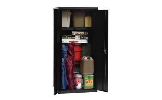 フレキシブルストレージ FLS-162HT MBK 約幅75cm×奥行き75.5cm×高さ162cm 倉庫 組立式 収納庫 倉庫や物置 収納庫として便利 [グリーンライフ]【197S001】