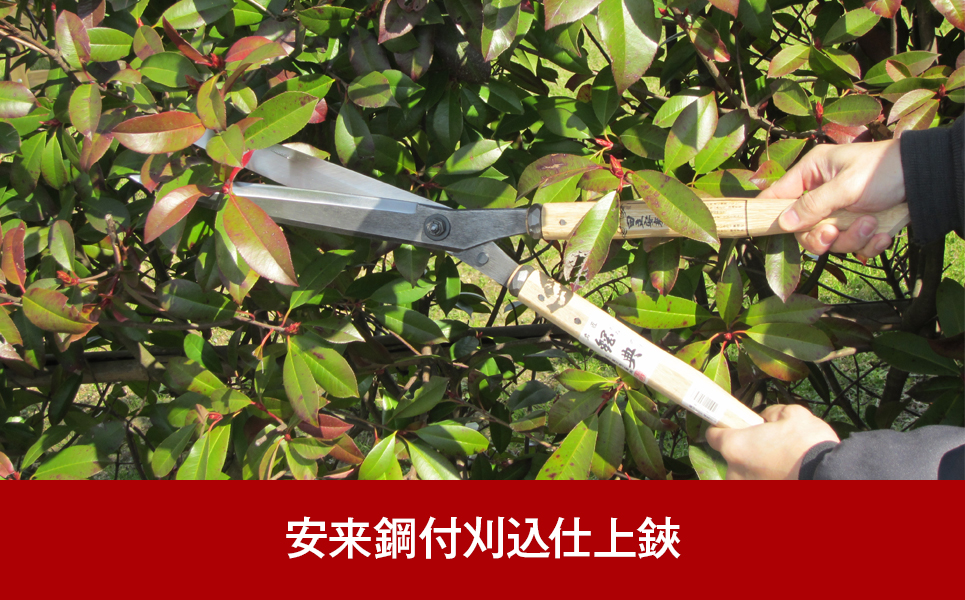 [五十嵐刃物工業] 樹木の剪定に便利なハサミ 安来鋼付刈込仕上鋏【060P015】