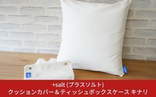 クッションカバー＆ティッシュボックスケース キナリ シンプル 丈夫 国産帆布 [+salt (プラスソルト)] 【013S065】