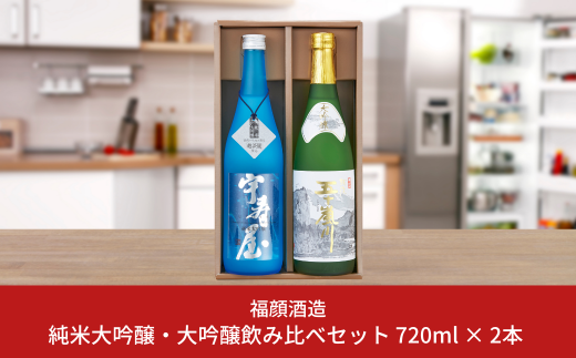 純米大吟醸 大吟醸 飲み比べ 720ml × 2本 日本酒 [福顔酒造] 【017S032】
