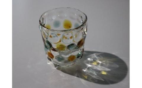 越後びーどろ ぐい呑 黄緑