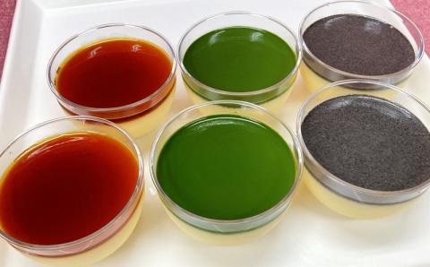 プリン3種類（キャラメル、抹茶、黒胡麻）詰め合わせ（計 6個入り）