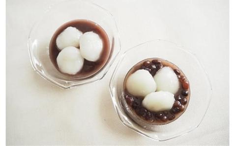 和スイーツ「あんころもち あん衣（6個）」＆「耐熱ガラスの器（2個）」ギフトセット[ZB474]