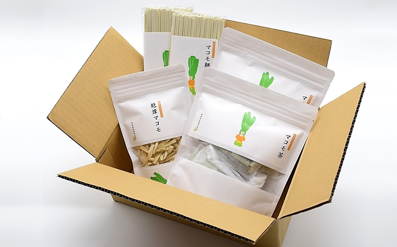 マコモタケ加工品3種セット（乾燥マコモ・マコモ麺・マコモ茶） マコモセット