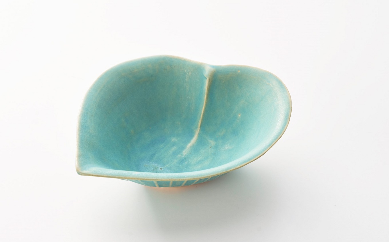 アトリエ九禅 ターコイズブルー ハートボウル