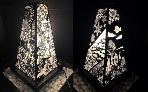 金属加工技術を応用！和モダンなスタンドライト JAPANDON （屋内用行燈）[ZJ803]