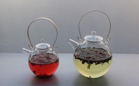 耐熱ガラス製ティーポット「まんまるポット」1.0L