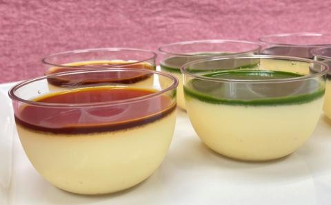 プリン3種類（キャラメル、抹茶、黒胡麻）詰め合わせ（計 6個入り）
