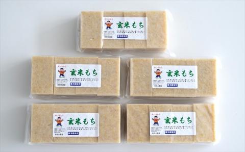 玄米餅 切り餅 430g入×5パック（計 40切）こがねもち100％使用 杵つき餅[Y0444]