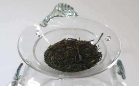 耐熱ガラス製 木の葉モチーフのガラス茶香炉セット