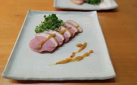 明城焼 恒炎窯 白釉角皿 2枚セット