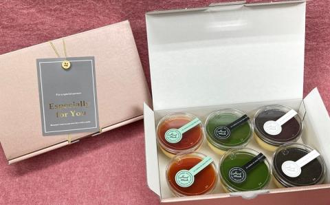 プリン3種類（キャラメル、抹茶、黒胡麻）詰め合わせ（計 6個入り）