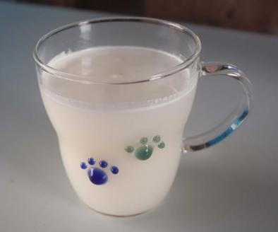 耐熱ガラス製 わんこ・にゃんこ足跡マグ 300ml（1個）