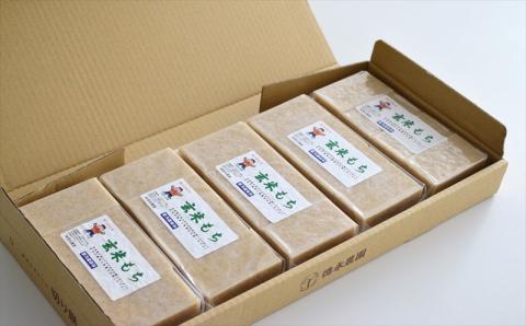 玄米餅 切り餅 430g入×5パック（計 40切）こがねもち100％使用 杵つき餅[Y0444]