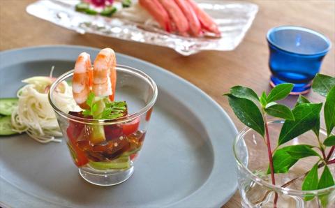 耐熱ガラス製 重ねてしまえる 高台付き角碗 5個セット