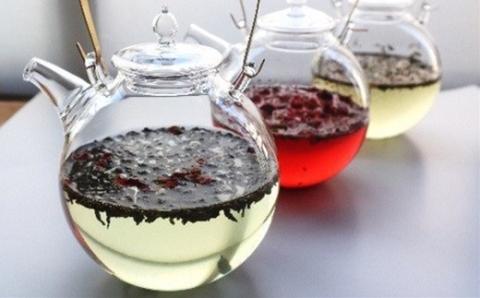 耐熱ガラス製ティーポット「まんまるポット」1.0L