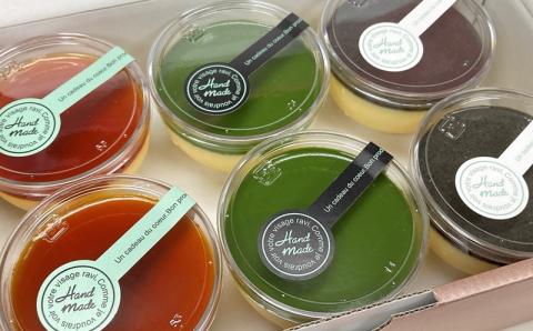 プリン3種類（キャラメル、抹茶、黒胡麻）詰め合わせ（計 6個入り）